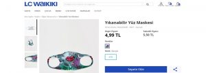 Yıkanabilir Yüz Maskesi
