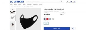 Yıkanabilir Yüz Maskesi